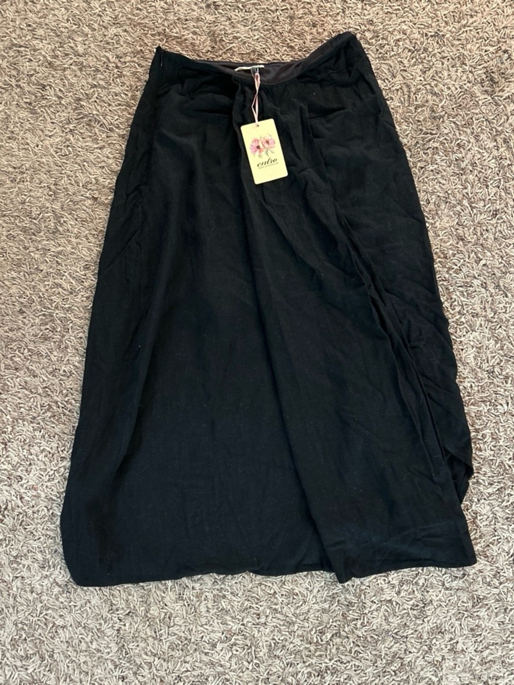 entro Black Maxi Skirt with Tag
